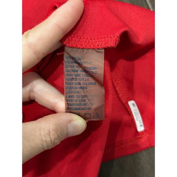 NO SIZE TAG Peter Nygard Womens Red Round Neck Sleeveless Nylon Spandex Top SZ - Picture 5 of 7